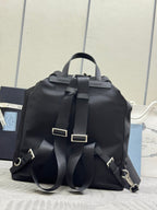 Pra Backpack Glossy Leather Strap Black Re-Nylon 267403