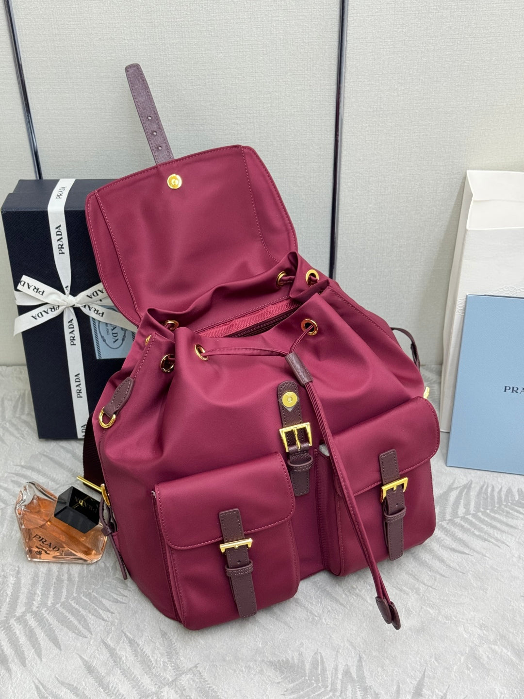 Pra Classic Large Backpack Red Nylon 267172