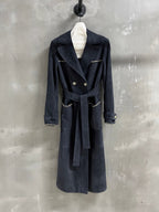 CC 25 Chain Trench Coat Blend Black Cashmere