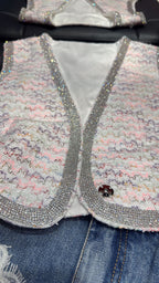 CC 25 Short Thin Vest Pink Polyester
