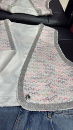 CC 25 Short Thin Vest Pink Polyester
