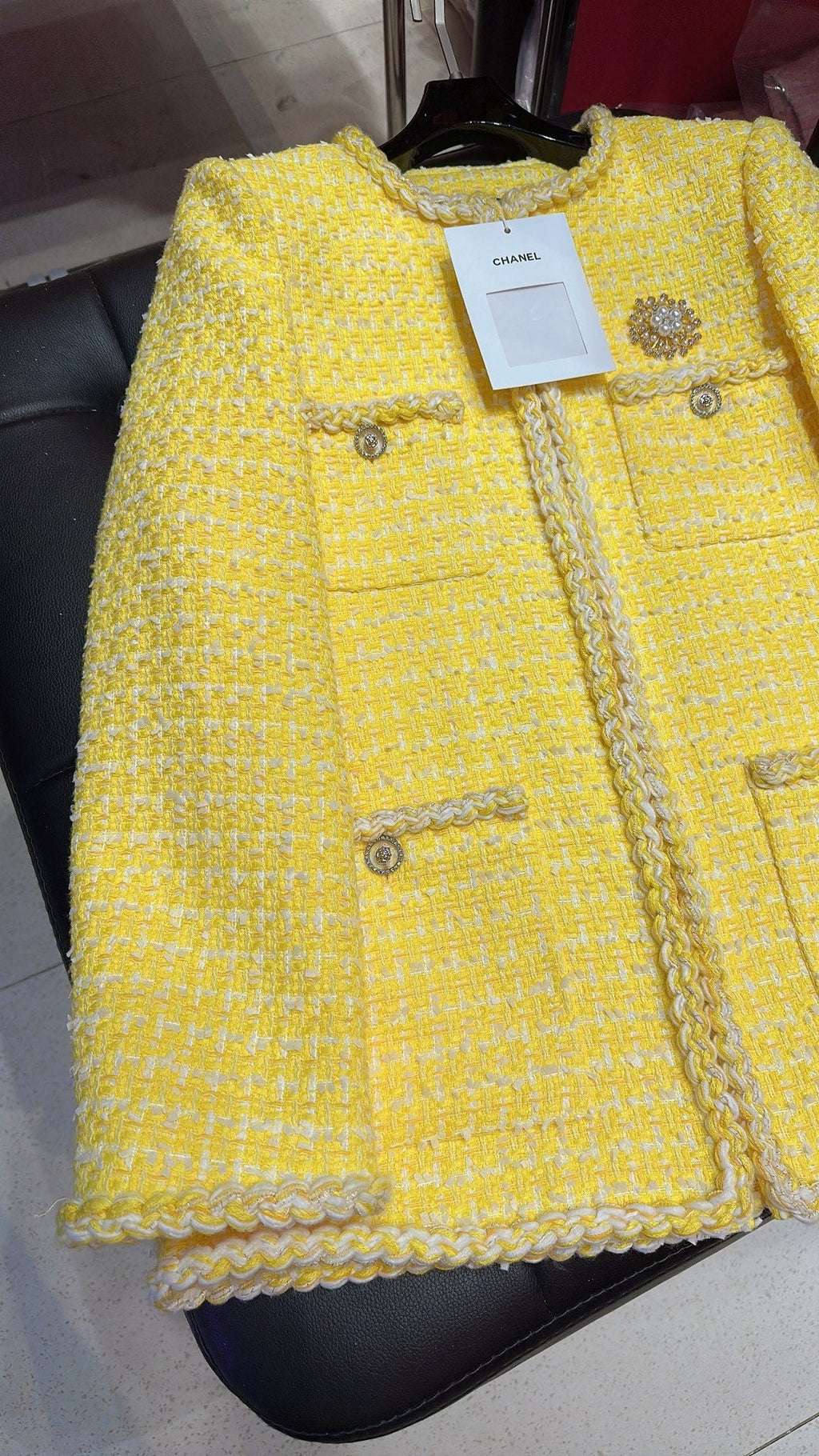 CC Long Sleeve Jacket Yellow Cotton