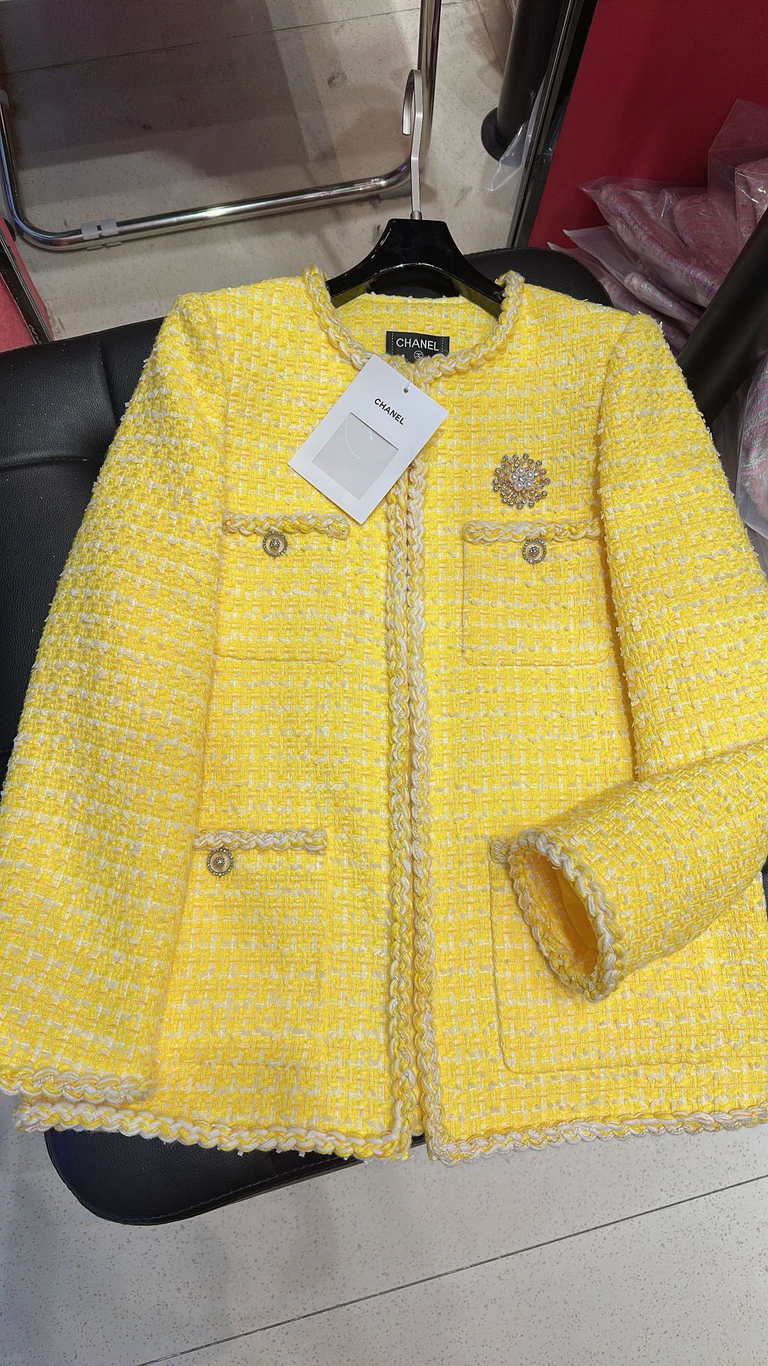 CC Long Sleeve Jacket Yellow Cotton