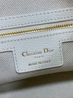CD VOYAGE Handbag 34cm White Cowhide