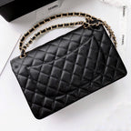CC Classic Jumbo 30cm Black Caviar Gold Hardware