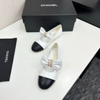 CC 25SS Chain Bow Mary Jane White Cowhide 490145