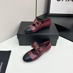 CC 25SS Chain Bow Mary Jane Burgundy Cowhide 490144