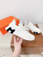 HM 25VS Lift Slip-On Sneakers White Cowhide Down Fabric 492932
