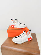HM 25VS Lift Slip-On Sneakers White Cowhide Down Fabric 492933