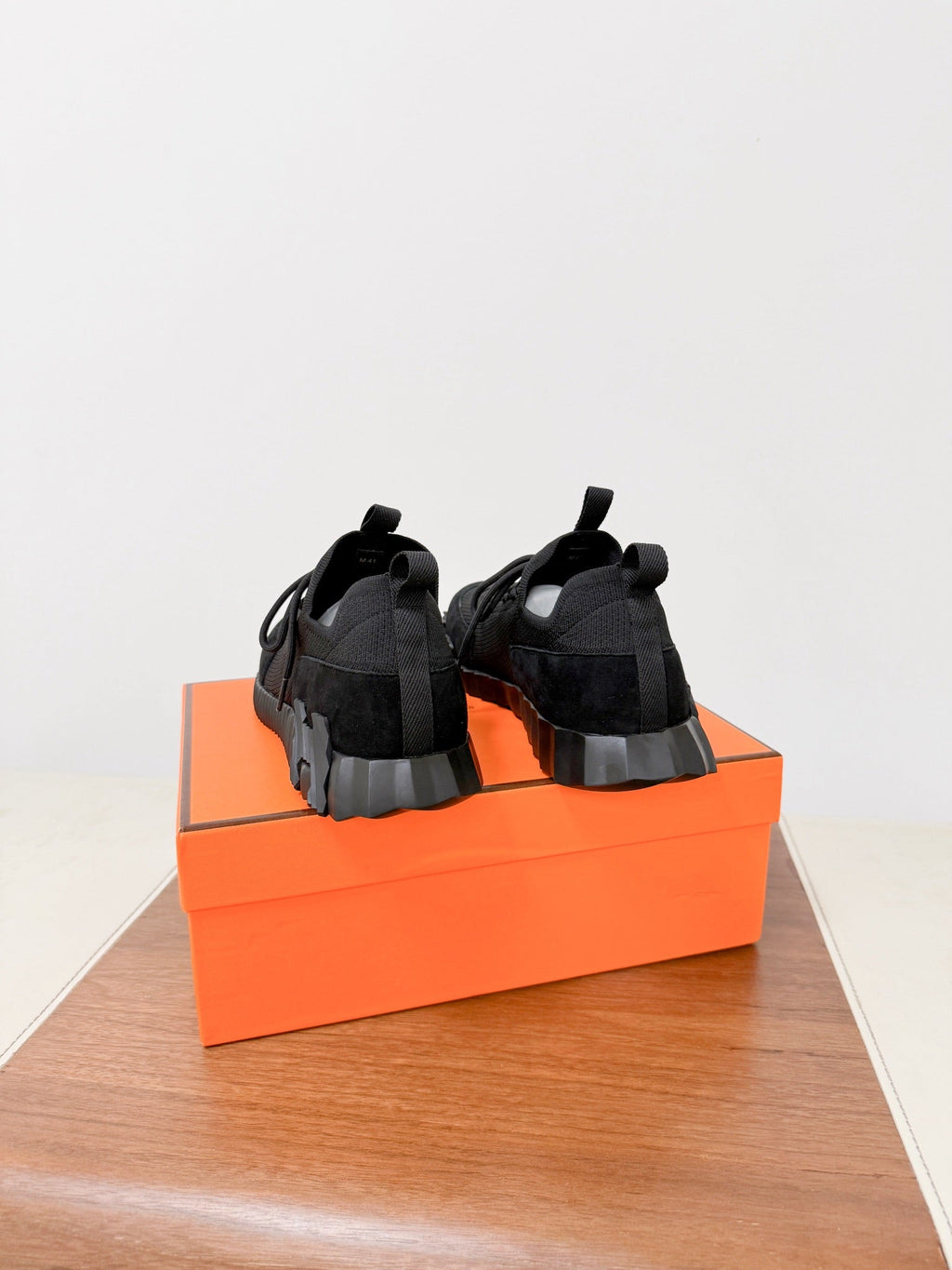 HM 25VS Lift Slip-On Sneakers Full Black Suede Down Fabric 492935