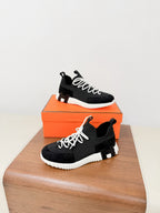 HM 25VS Lift Slip-On Sneakers Black Suede Down Fabric 492936