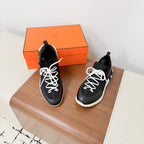 HM Lift Slip-On Sneakers Black Cowhide Down Fabric 492937