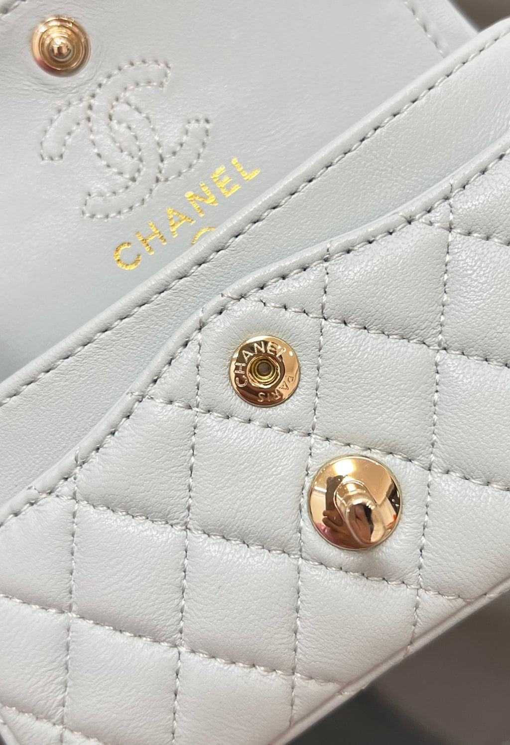 CC 25A Super Mini Bag 12.5cm Cloud Blue Lambskin