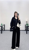 CC 25 Jacket and Pants Set Black Viscose and Polyester