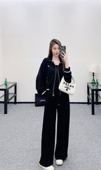CC 25 Jacket and Pants Set Black Viscose and Polyester