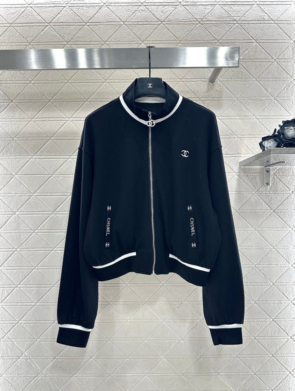 CC 25 Jacket and Pants Set Black Viscose and Polyester