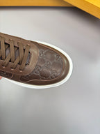 GG SNEAKER BROWN NAPPA LEATHER 194568