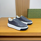 GG SNEAKER GREY NAPPA LEATHER 194555