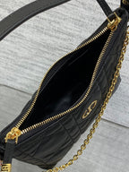 CD Shoulder Bag 19cm black lambskin GHW