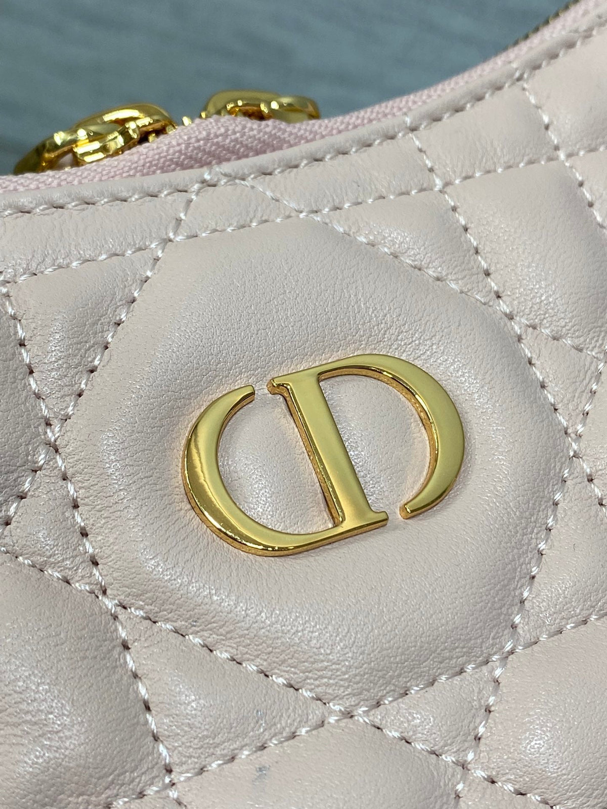 CD Shoulder Bag 19cm pink lambskin GHW