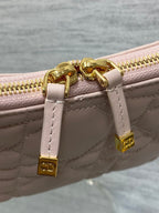 CD Shoulder Bag 19cm pink lambskin GHW