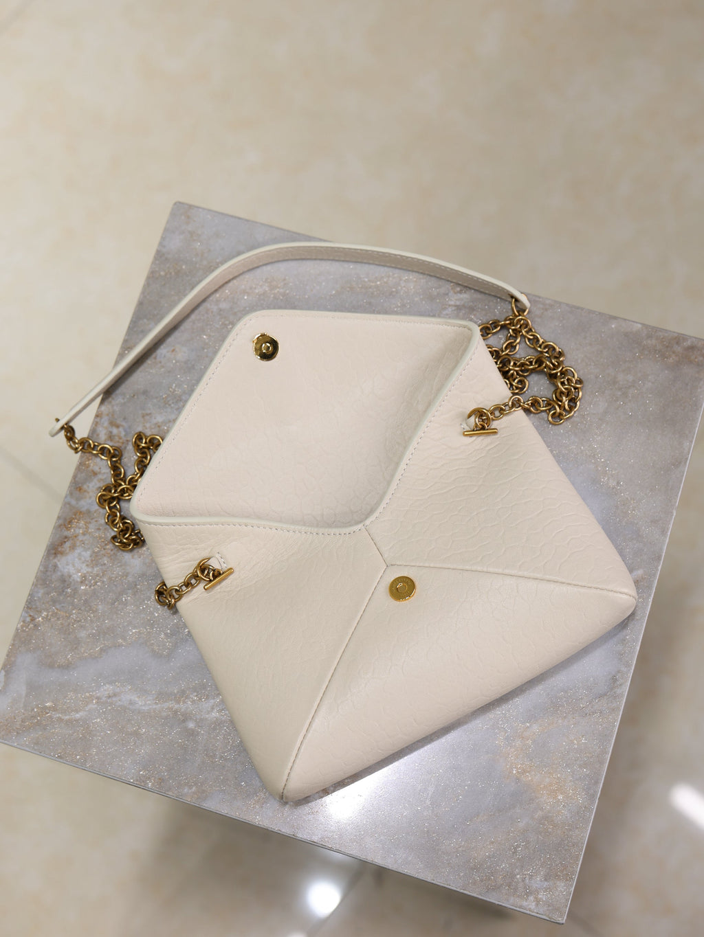 Cassandre Mini Bag 19cm Cream Lambskin GHW