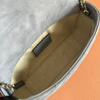 GG Marmont Double-G 16.5cm Gray Suede