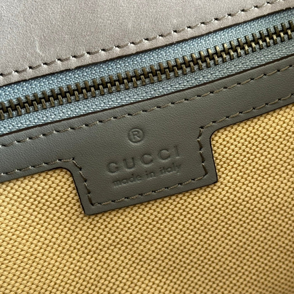 GG Marmont Double-G 26cm Gray Suede