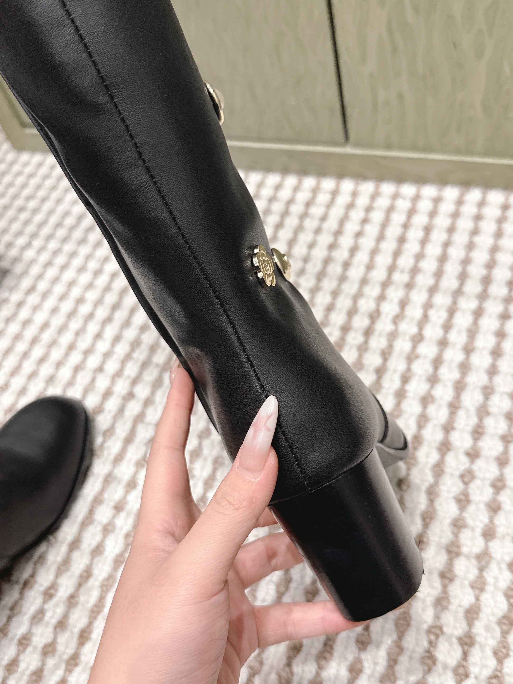 Chanel Riding Boots  Black Lambskin 567792