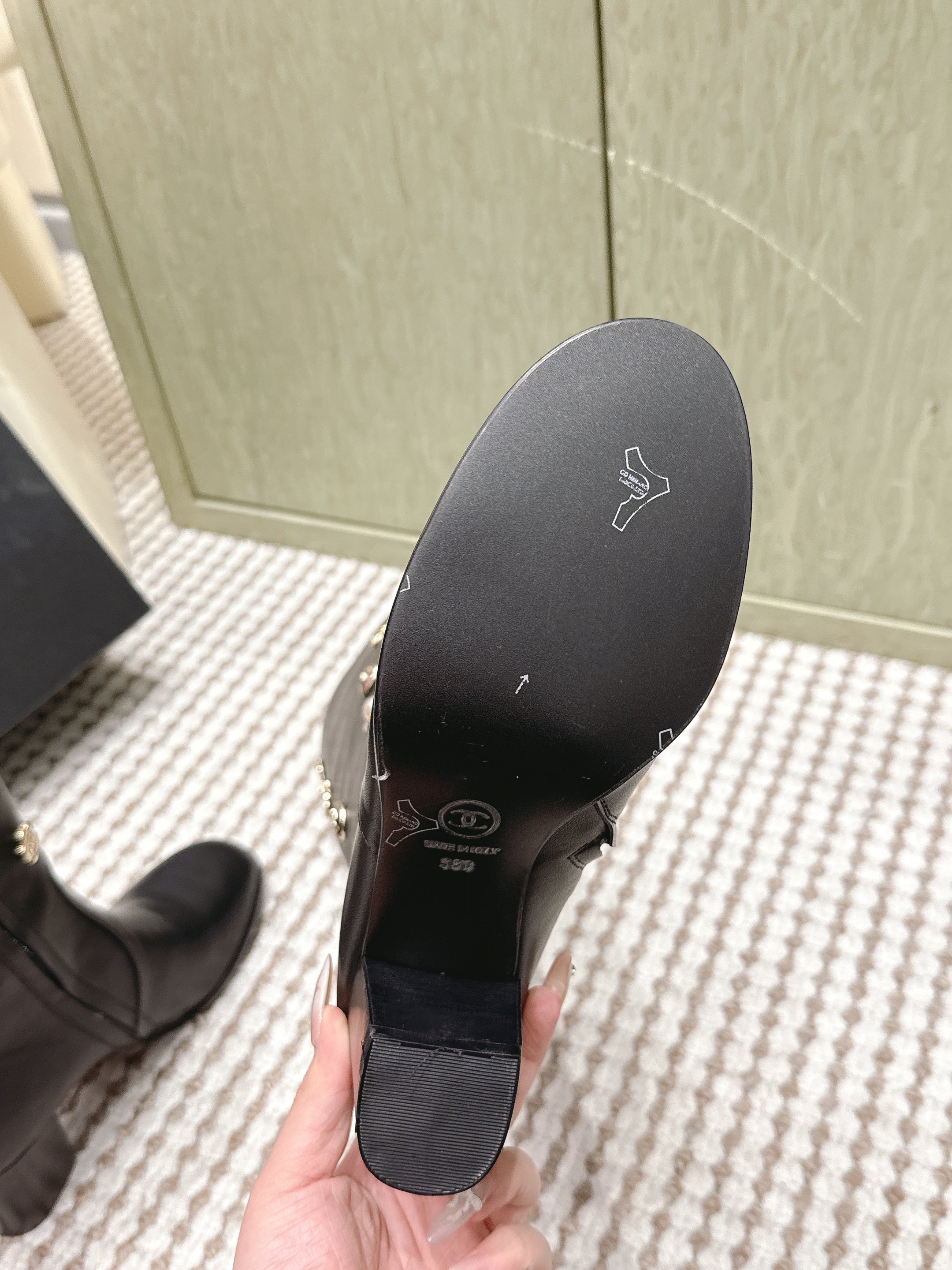 Chanel Riding Boots  Black Lambskin 567792