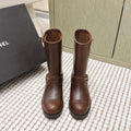 Chanel   Chelsea Boots Brown Calfskin 567775