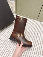 Chanel   Chelsea Boots Brown Calfskin 567775