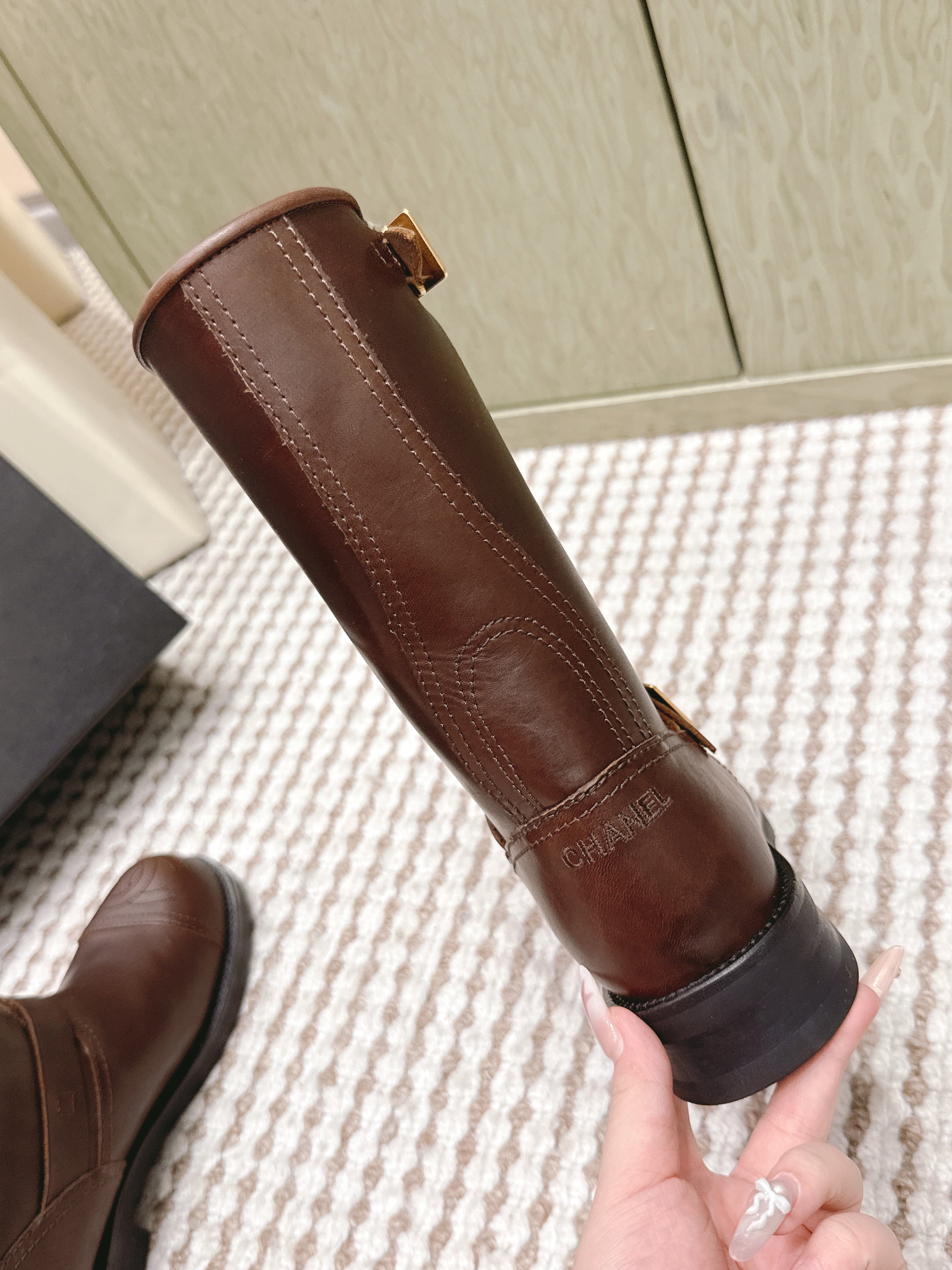 Chanel   Chelsea Boots Brown Calfskin 567775