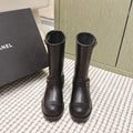 Chanel   Chelsea Boots Black Calfskin 567774