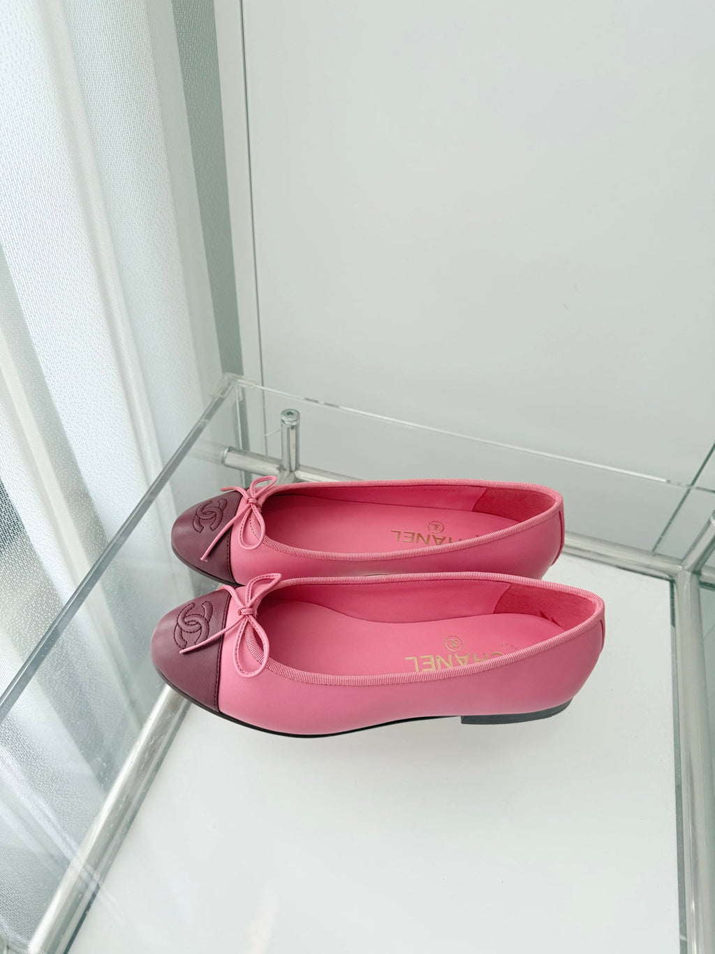 ballet flats pink mix burgundy  lambskin 566821