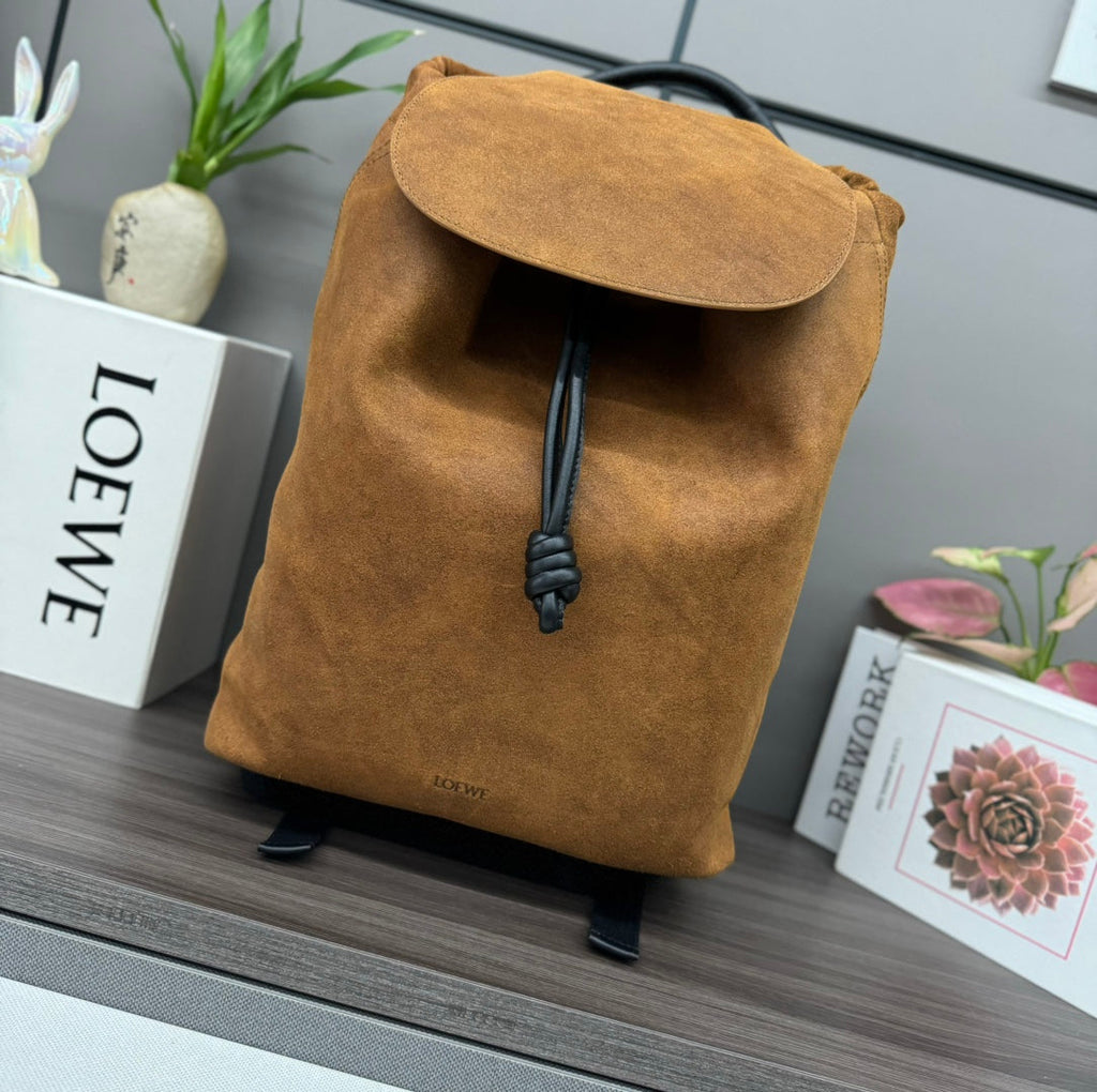 Loewe Flamenco BackPack 36 Brown Suede 274692