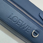 Loewe Classic 32cm Waist Bag Blue Calfskin Leather 274664