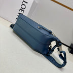 Loewe Classic 32cm Waist Bag Blue Calfskin Leather 274664