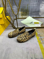 Fendi Latest Round-Toe Loafer Brown Lambskin 575413