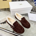 The Row 2025 Loafers Dark Brown Wool 576842