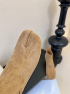 Maison Margiela Tabi Ankle Boots Short Heel Brown Cowhide Suede 580425