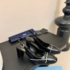 PRADA New Slingback Pumps Black in Goatskin 580377