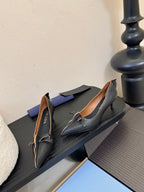 PRADA 25ss New Pointed-Toe Slim Heels Black in Cowhide 580362