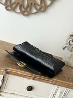 Chanel   Crocodile-embossed Black Clutch Bag Cowhide 275840