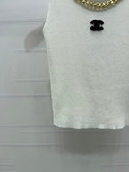 CHANEL 26 CHAIN KNIT VEST BLACK WOOL 335389