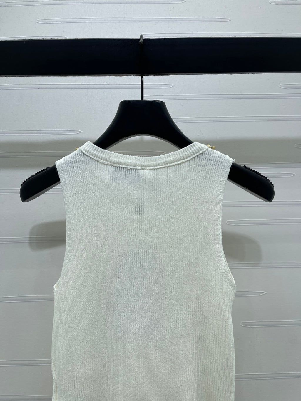 CHANEL 26 CHAIN KNIT VEST BLACK WOOL 335389