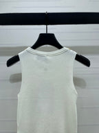CHANEL 26 CHAIN KNIT VEST BLACK WOOL 335389
