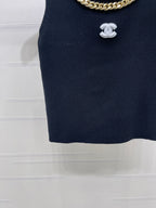 CHANEL 26 CHAIN KNIT VEST WHITE WOOL 335390