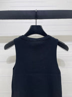 CHANEL 26 CHAIN KNIT VEST WHITE WOOL 335390