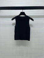 CHANEL 26 CHAIN KNIT VEST WHITE WOOL 335390